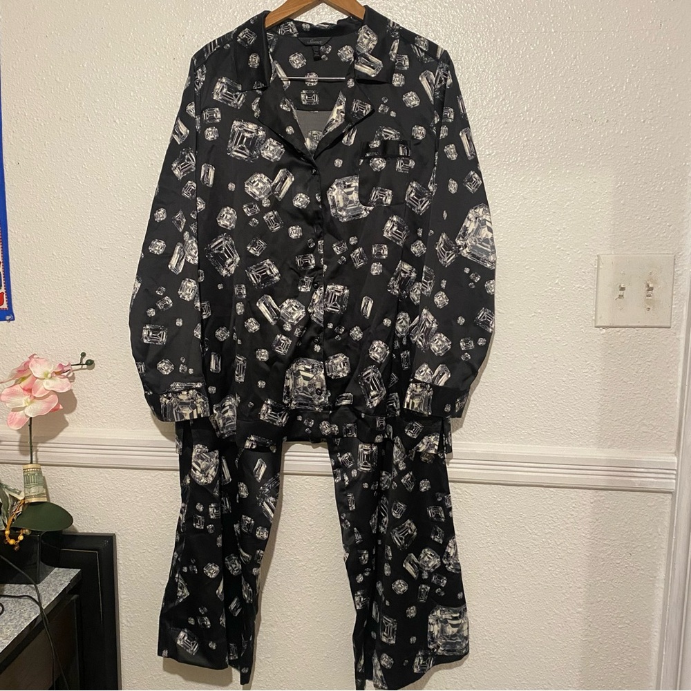 Soma Black and White Abstract Lounge Pants Size L - Picture 14 of 15